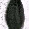 Brasileiros 100 cabelos reais Remy Yaki Extensões de cabelo de micro -loop reto 100g Extensões de cabelo de micro loop reto e kinky