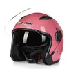 Casque moto face ouverte capacete para motocicleta cascos para moto racing Jiekai moto casques vintage avec double lens259s