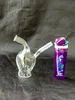 Olika hookah bongs tillbehör, vattenrör glas bongs hooakahs två funktioner för oljeplattor