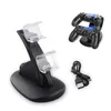 Dubbel laddare för PS4 Xbox One Wireless Controller 2 USB LED-station Laddningsdocka Mount Stativhållare för PS4 Gamepad PlayStation med låda