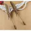 Boyute 20pcs 5 색 도금 빈티지 스타일 브로치베이스 패션 DIY Jewerly 발견 깃털 브로치 핀 9800648