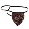 Męskie Wouch String Thong Bulge Low Rise T Powrót G522CD Faux Suede Knit Leopard Drukowane Męskie Zabawa Bielizna