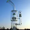 Toro recycler Böyle bir karmaşık çift Petrol Kuyuları Cam Bongs Büyük Su Boru Perc Sigara Piper 18mm Ortak Kalın Arms 32 cm Yükseklik