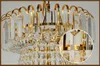 LED MODERNE GOUD CRYSTAL KRAPELIERS LICHTING BELANGRIJKTE AROUES Big Golden Crystal Chandelier Home Indoor Lichten Hanglampen Lampen