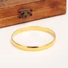 (4 Stuks) doos Groothandel Mode Bruiloft Bangle Sieraden 14 k Geel Massief Goud GF Gevuld Dubai Armband Vrouwen Afrika Arabische Items