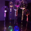 Lankachtige LED-ballonstring kleurrijke transparante ronde bubbel bruiloft ballonnen verlichten meer kleuren / na het in helium geplaatst ongeveer 18-20 inch