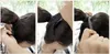 Moda donna ondulata ricci coda di cavallo parrucchino 100 capelli umani coulisse coda di cavallo capelli vergini brasiliani coda di cavallo estensione 140g # 1 colore