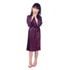 2017 verão meninas sólidas rayon seda robe sleepwear lingerie pijamas pijamas cetim quimono vestido pjs roupão de banho feminino vestido 6 pcs / lote # 4027