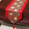 Chemin de Table en Patchwork de style chinois de luxe, rectangulaire, haut de gamme, tapis de Table à manger, en brocart de soie naturelle, nappe à thé, 200x33 cm