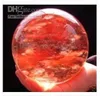 Partihandel Sällsynt Röd Quartz Crystal Sphere Ball Storlek 80mm + Stativ