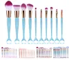 Hot new Mermaid make up brush 10 pcs=1 set A variety of colors Satisfy your life Makeup tools