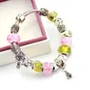 European Original 925 Tibet Silver Crystal Charm Bracelet Bangle for Women DIY Pandora Murano Glass Bead Bracelet Jewelry Pulseras Gift