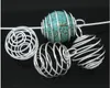 Silver Plated Spiral Bead Cages Charms Pendants Findings 9x13mm Jewelry making DIY298J