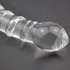 Glass Dildo Anal Buttプラグ膣Gスポット刺激マッサージャー女性のセックスおもちゃ＃R410