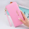 Moda Simples Ocasional PU Mulheres Carteiras de Noite Nova Marca Longo Designer de Carteira Para As Mulheres Tamanho Grande Das Mulheres Bolsa Bolsas Frete Grátis