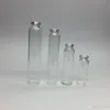 Black White Cap 1ML Empty Glass Perfume/Cologne Sample Vials With Droppers Samplers Clear Bottle For Essential Oils Aromatherapy