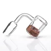 Thermale Quartz Banger Rook -accessoires met gekleurd zand in Domeless nagel mannelijk/vrouwelijk gepolijste gewricht voor glazen waterpijp