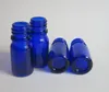 ブラシキャップ、5ccブルーガラスマニキュアガラスコンテナ、化粧品のコンテナ州と200 x 5mlコバルトの青いガラス瓶