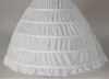 Vestido de Ball Grandes Penas Antiquas Nova Chegada Branco 6-Hoops Noiva Negócios Vestido Formal Crinoline Plus Size Acessórios Do Casamento para Mulher