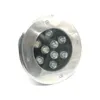 Edison2011 9W LED 지하 조명 라운드 inground 갑판 벽 정원 경로 묻힌 바닥 계단 조경 램프 방수 DC12V AC85-265V