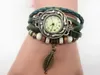 Wholesale 100pcs/lot Mix 7colors Tree Leaf Pendant watch women bracelet quartz watches ladies wristwatches LP006