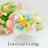 20pcs/lot Lovely mini Transparent/Pink/Blue Color Candy Boxes Wedding Favor Boxes Supplies Baby Showers Decorations cupcake wrapper