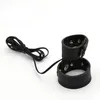Dual Contact Electro Penis Strap Electro Penis Conductive Ribbon PU Leather Cock Ring Electric Shock Sex Toy3039071