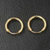 Серьги-кольца из цельного золота с серебряным покрытием, маленькие круглые серьги-петли Huggie для женщин и мужчин, ювелирные изделия для ушей, аксессуары, крутой кулон1913918