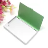 Fashion Metal Colorful Business Card Holder Aluminium Alloy ID Credit Cards Cover Case Pocket Box Home Office Storage ZA3191