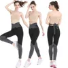 Melhor presente New alta tiras de cintura gravata cor pé exercício leggings de fitness yoga LW044 Leggings das mulheres