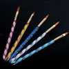 5st Nya nagelborstar Akryl 3D -målning Ritning UV Gel Diy Brush Pen Tool Nail Art Set #R498