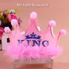 34g Hair ball colorful birthday hat cap Show performance props Festival princess king crown party Decorations wholesale