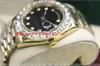 2024 Luxury watch 18k Yellow Gold Black Dial 41MM 18038 Bigger Diamond Bezel Automatic Mechanical Men Watches With Box