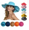 Protezione della spiaggia del mare della chiesa di nozze del cappello del sole del bordo largo del Kentucky Derby delle donne di estate di tela 10pcs/lot