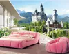 Personalizzato qualsiasi dimensione della moda arredamento decorazione della casa per camera da letto Stereo Dream Castle Landscape Background Wall