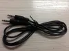 Cable auxiliar de audio negro/audio de 3,5mm para auriculares/portátil/MP3/estéreo 300 ps/lote