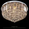 Led Crystal Ceiling Light Round E14 Chandelier Fitting Lamp K9 Crystal Silver Chrome Ceiling Pendant Light for Living room