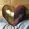 2017 New Pillow Cases Love Shape Magic Mermaid Discolor Sequins DIY Pillow Case Heart Shape Lover Pillowcases 5 Colors Free Shipping