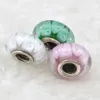 يديل 925 الفضة النقية ALE حبات موضوع ختمها الأساسية زجاج مورانو مزيج lampwork الخرز الزجاجي حفرة كبيرة زجاج التجميع باندورا أساور هدية