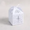 Baby Shower Favor Cross Candy Box Elegancki Laser Cut Cut Wesele Urodziny Christening Party Favors