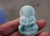 Kinesisk gammal kinesisk snidad naturlig Jade Guanyin Bodhisattva, Amulet, Halsband Hängsmycke.