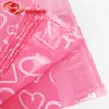 28x42cm Pink Heart poly mailer shipping plastic packaging bags products mail by Courier storage supplies mailing self adhesive package pouch