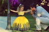 SADMHAMAD Çiçek Kız Elbiseler Aplike ile İki Taş Sarı ve Koyu Mavi Balo Elbise Kızlar İçin İlk Cemaat Elbisesi273W