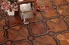 Carreaux de bois de rose, parquet en bois de noyer, décor de feuilles de bambou, outil de décoration, tapis cl