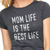 Wholesale- New Women Ladies Clothing Tops T-Shirts Mom Life is The Best Life Fashion Short Sleeve T Shirt Gift for Mom Tops Awesome