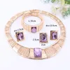 Mode Nigeriaanse Bruiloft Vergulde Afrikaanse Kralen Sieraden Sets Voor Vrouwen Party Trendy Dubai Sieraden Set Bruiloft Accessoires