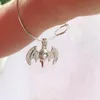 925 Sterling Silver Bat Medalhão, pode abrir e segurar 8.5mm Pearl Gaiola Pingente de gaiola, DIY moda jóias fazendo encantos