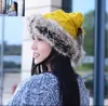 Inverno nuovo mongolo principessa pelliccia vento cappello cappello lana spessa cappello di lana lavorato a maglia collare doppio uso all'ingrosso