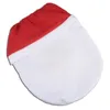 Atacado-3PCS Fantasia Santa Santa Casa de Assento de Assento Tapete Conjunto de Banheiro Conjunto de Contorno Decorações de Natal Navidad Deco