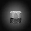 Högkvalitativ 925 Silver Mesh Bangles Ring Örhängen Charm Smycken Set för Kvinnor Mode Enkel stil Gratis frakt 5Set / Lot